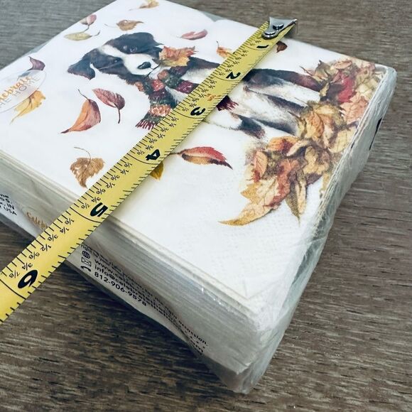 Fall Dog Leaves Graphic Napkins Set of 40 - Picture 2 of 3